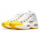 Кроссовки Reebok Question Mid Yellow Toe белые