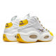 Кроссовки Reebok Question Mid Yellow Toe белые