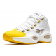 Кроссовки Reebok Question Mid Yellow Toe белые