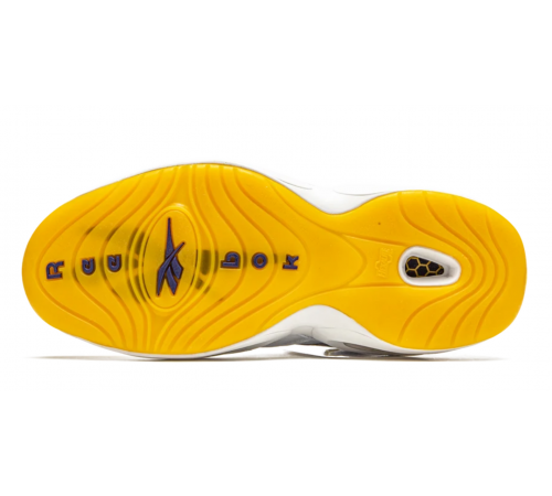 Кроссовки Reebok Question Mid Yellow Toe белые