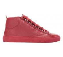 Кроссовки Balenciaga Arena High Shiny Red красные