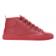 Кроссовки Balenciaga Arena High Shiny Red красные
