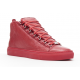 Кроссовки Balenciaga Arena High Shiny Red красные