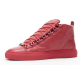 Кроссовки Balenciaga Arena High Shiny Red красные