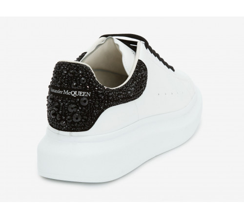 Alexander McQueen Oversized White Jet Black Crystal