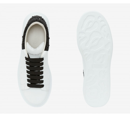 Alexander McQueen Oversized White Jet Black Crystal
