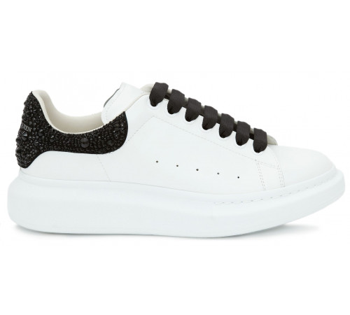 Alexander McQueen Oversized White Jet Black Crystal