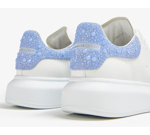 Alexander McQueen Oversized White Jet Sky Crystal