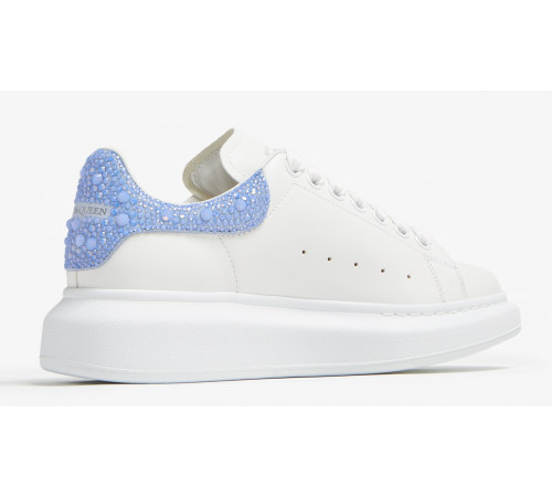 Alexander McQueen Oversized White Jet Sky Crystal