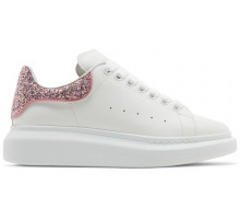 Alexander McQueen Oversized White Rose Glitter