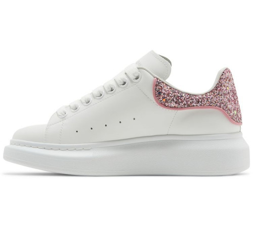 Alexander McQueen Oversized White Rose Glitter