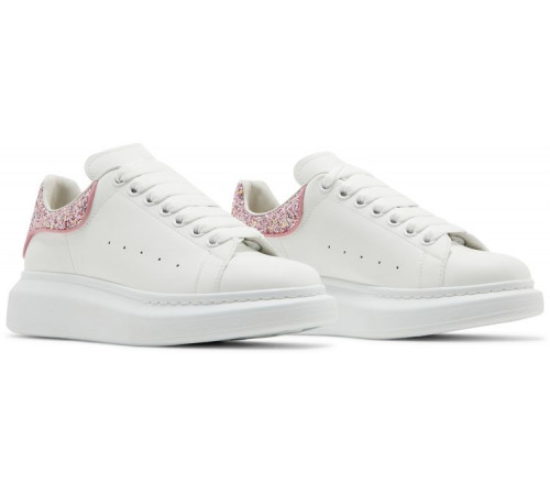 Alexander McQueen Oversized White Rose Glitter