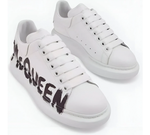 Alexander McQueen Graffiti White Black