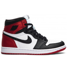 Кроссовки Nike Air Jordan 1 High Satin Black Toe