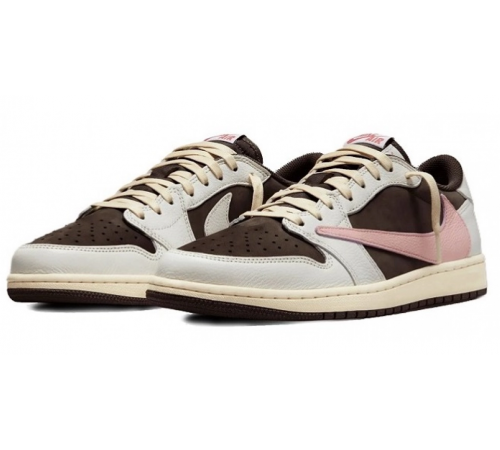 Nike Travis Scott Air Jordan 1 Low Dark Pony Pink Oxford