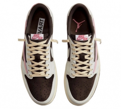 Nike Travis Scott Air Jordan 1 Low Dark Pony Pink Oxford