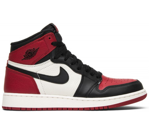 Nike Air Jordan 1 Retro High OG BG Bred Toe с мехом