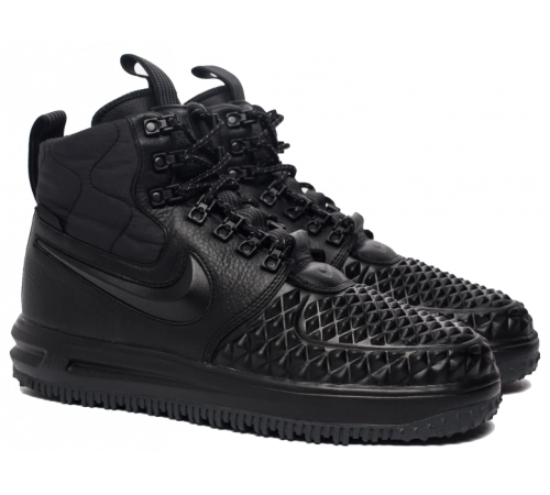 Nike Air Force 1 Duckboot черные зимние на меху