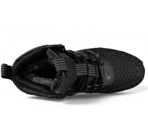 Nike Air Force 1 Duckboot черные зимние на меху