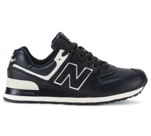 Кроссовки New Balance 574 Leather Black White