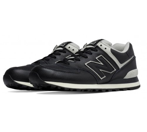 Кроссовки New Balance 574 Leather Black White