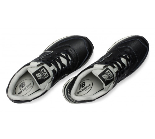 Кроссовки New Balance 574 Leather Black White