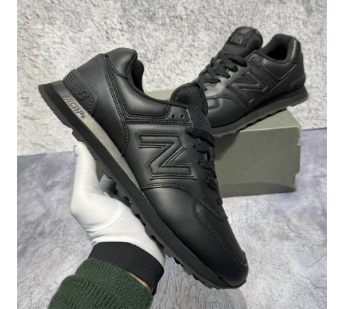 Кроссовки New Balance 574 Leather Triple Black