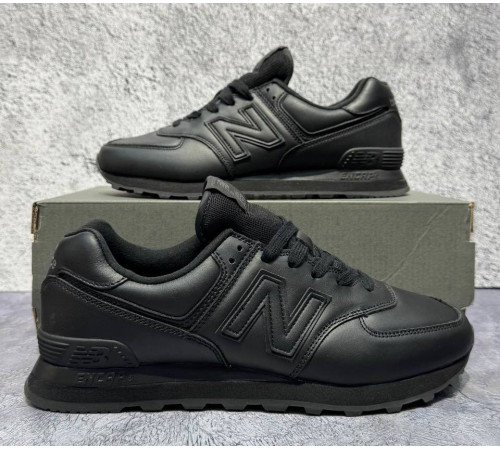 Кроссовки New Balance 574 Leather Triple Black