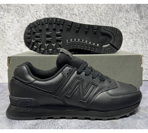Кроссовки New Balance 574 Leather Triple Black