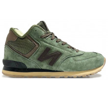 New Balance 574 Mid Green Brown с мехом