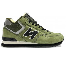 New Balance 574 Mid Green Black с мехом