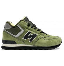 New Balance 574 Mid Green Black с мехом