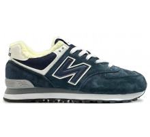 New Balance 574 Blue Navy Grey с мехом