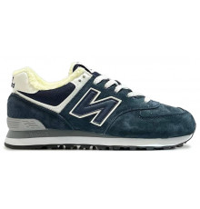 New Balance 574 Blue Navy Grey с мехом