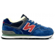 New Balance 574 Blue Navy Red с мехом