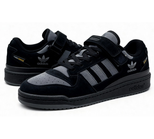 Кроссовки Adidas Forum Low Winter Suede Black Grey