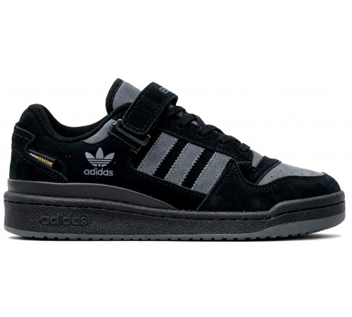 Кроссовки Adidas Forum Low Winter Suede Black Grey