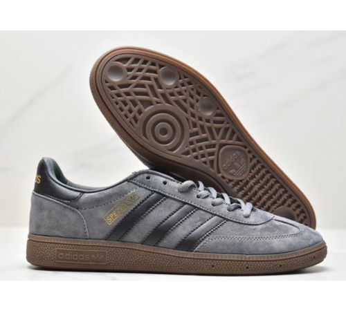 Кроссовки Adidas Handball Spezial J темно-серые с черным