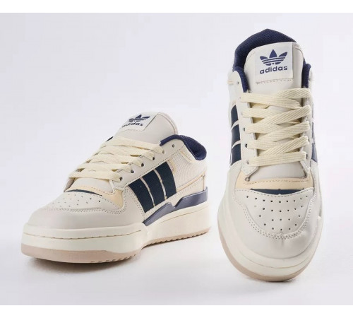 Adidas Forum Low Exhibit White Beige Navy