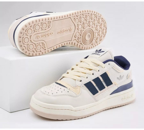 Adidas Forum Low Exhibit White Beige Navy