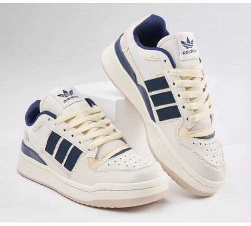 Adidas Forum Low Exhibit White Beige Navy