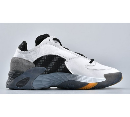 Кроссовки Adidas Streetball Black White Grey Yellow утепленные