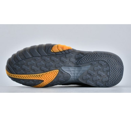 Кроссовки Adidas Streetball Black White Grey Yellow утепленные