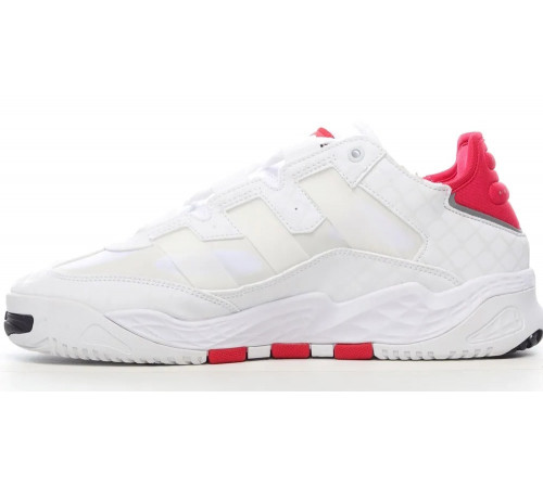 Кроссовки Adidas Niteball White Red белые
