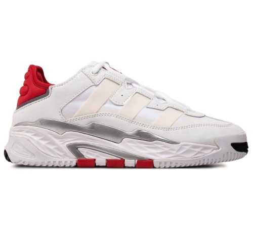 Кроссовки Adidas Niteball White Red белые