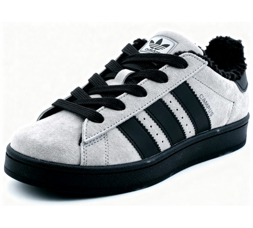 Кроссовки Adidas Campus 00s Light Grey Black With Fur