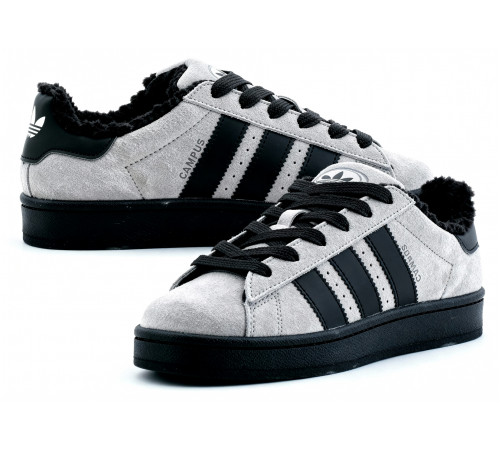 Кроссовки Adidas Campus 00s Light Grey Black With Fur