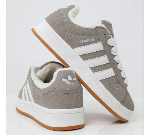 Кроссовки Adidas Campus 00s Grey White Gum With Fur