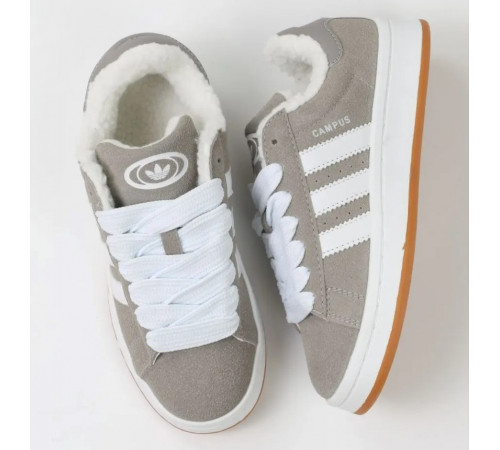 Кроссовки Adidas Campus 00s Grey White Gum With Fur
