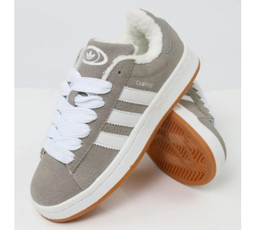 Кроссовки Adidas Campus 00s Grey White Gum With Fur